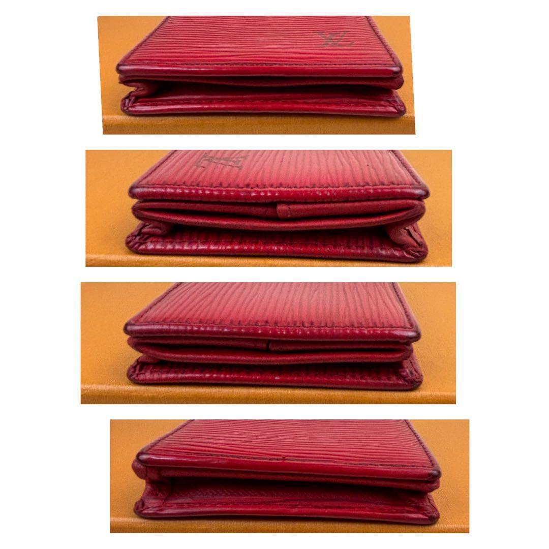 美品！ルイヴィトン ポルトモネボワット M63697 レッド ケース