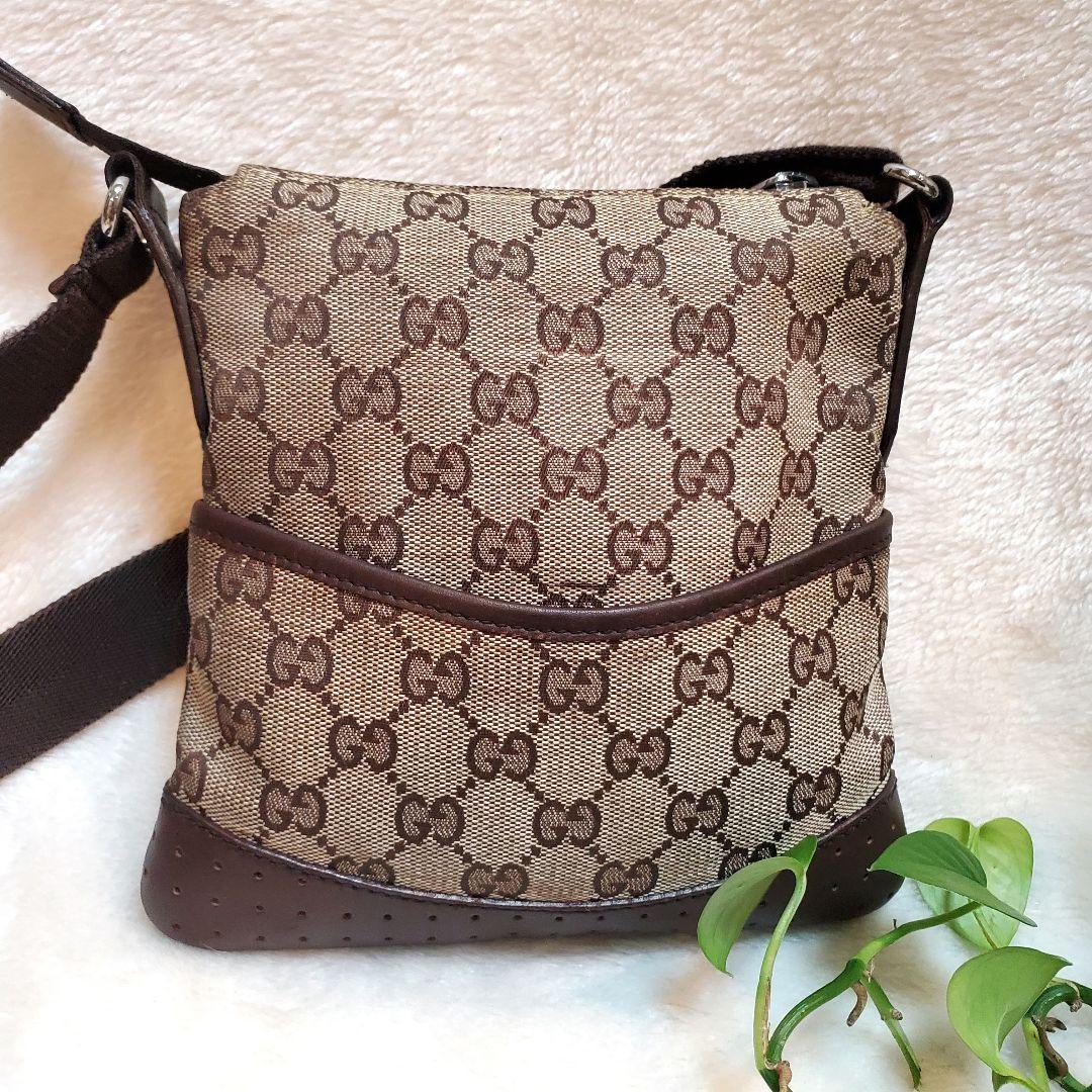 正規品 GUCCI グッチ GGキャンバス ミニ ショルダーバッグ 斜め掛け 鞄