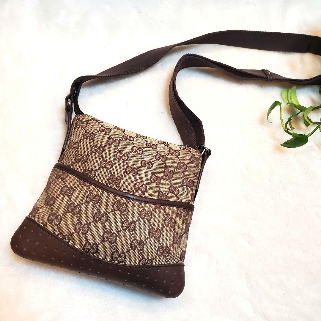 正規品 GUCCI グッチ GGキャンバス ミニ ショルダーバッグ 斜め掛け 鞄