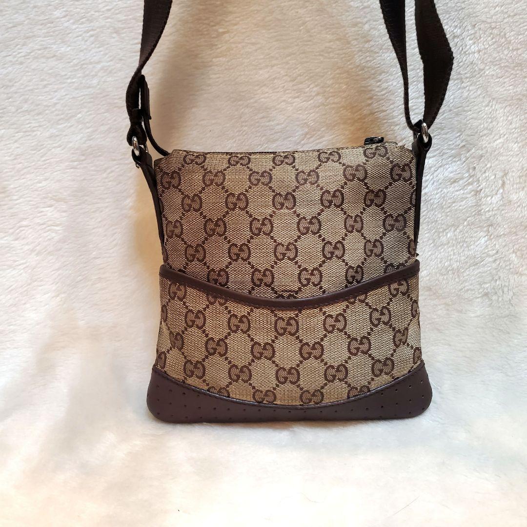 正規品 GUCCI グッチ GGキャンバス ミニ ショルダーバッグ 斜め掛け 鞄