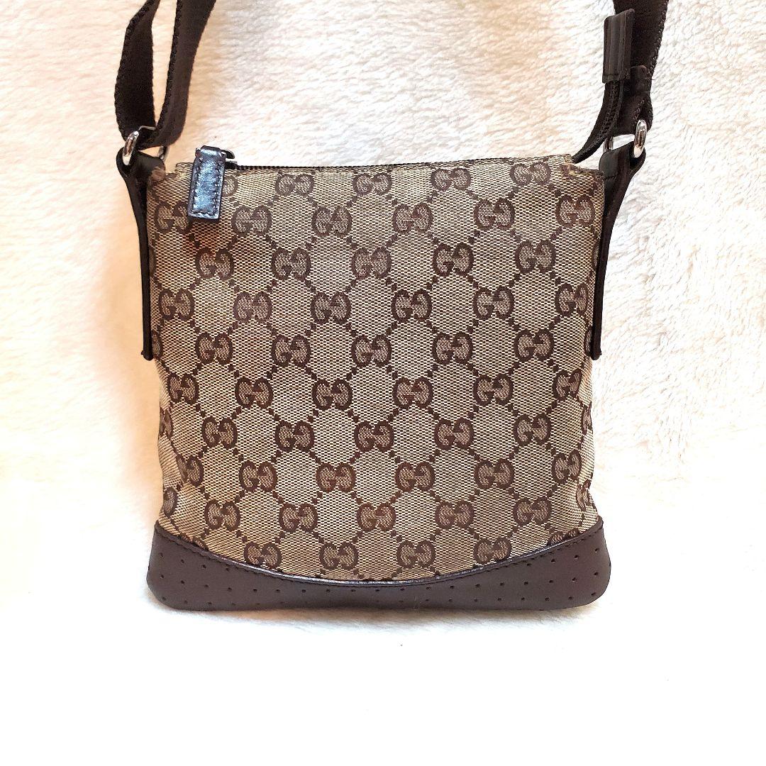 正規品 GUCCI グッチ GGキャンバス ミニ ショルダーバッグ 斜め掛け 鞄