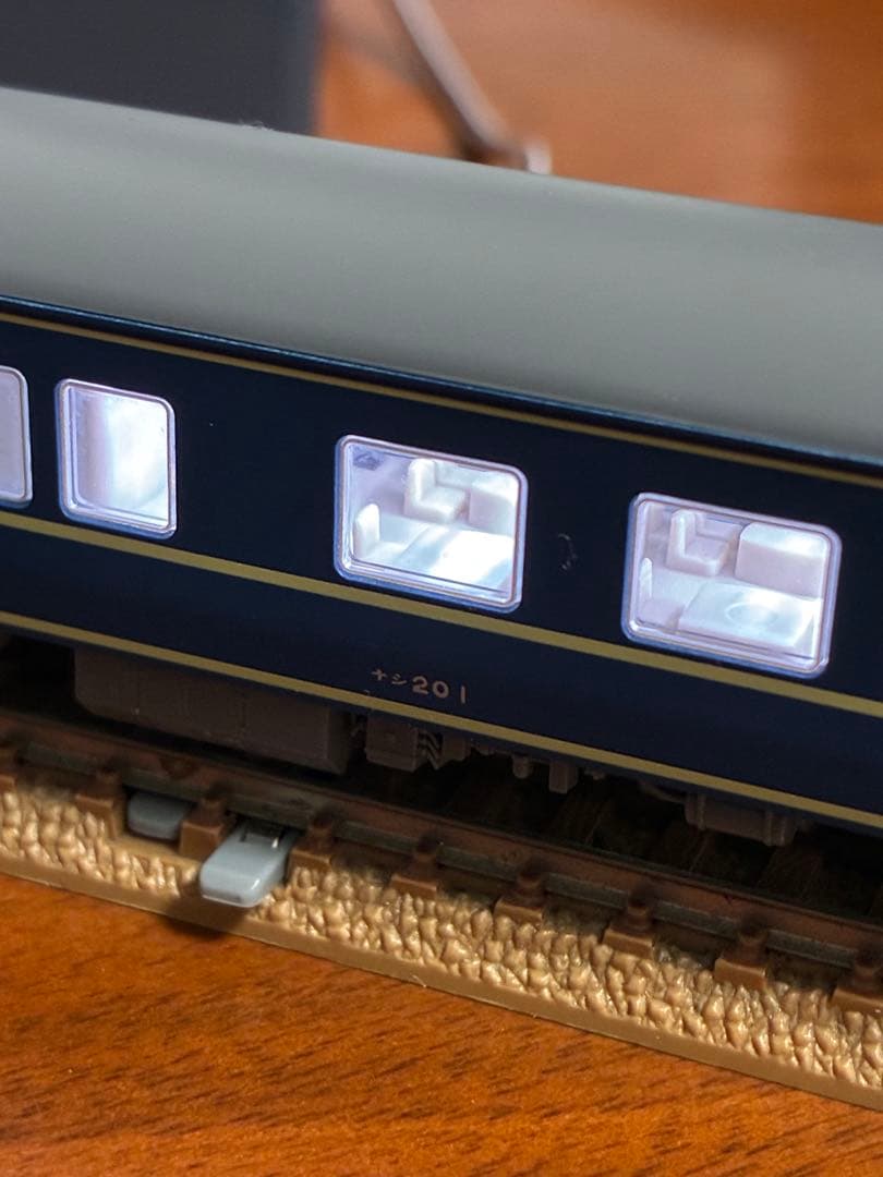 20系客車あさかぜ6両　kato ライト室内灯点灯確認済