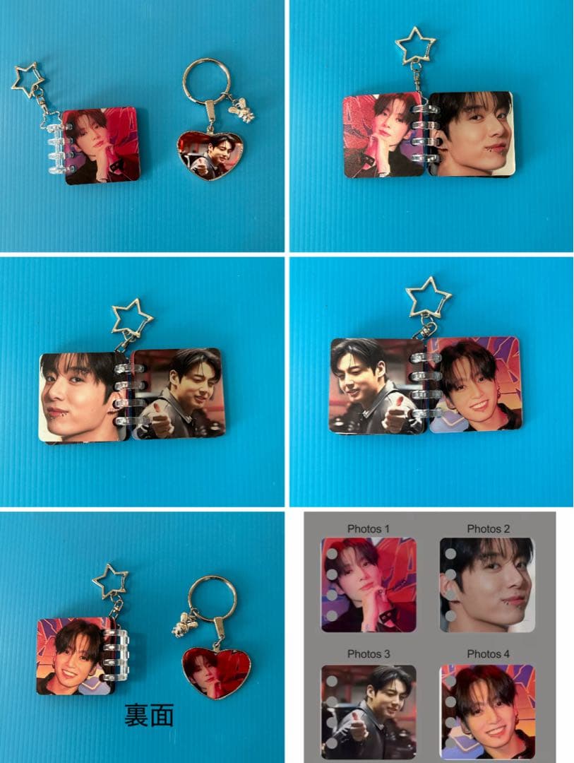 BTS Jungkook アルバムキーホルダー・両面ハートキーリング