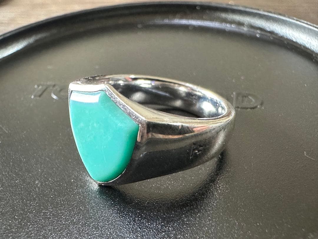 TOMWOOD トムウッド シールド ターコイズ シルバーリング(50)10号