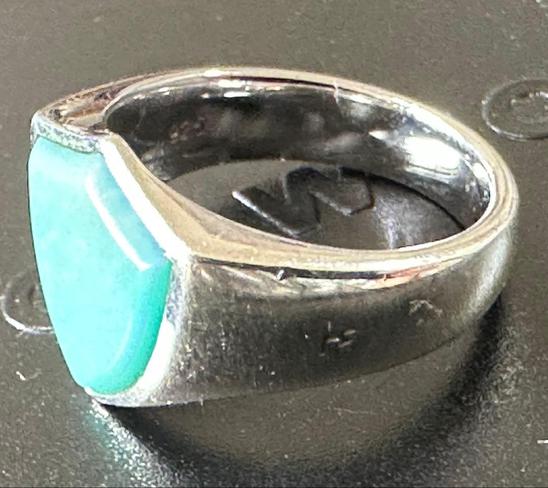 TOMWOOD トムウッド シールド ターコイズ シルバーリング(50)10号