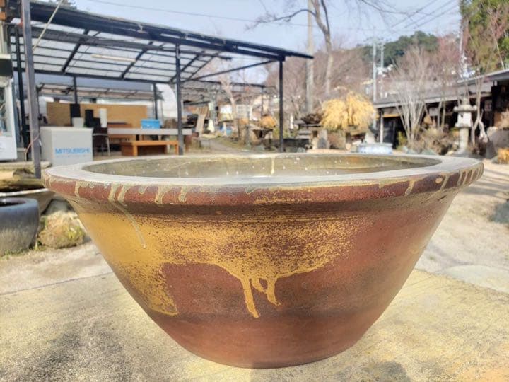 メダカ鉢 珍品 中野行山作 落款無し