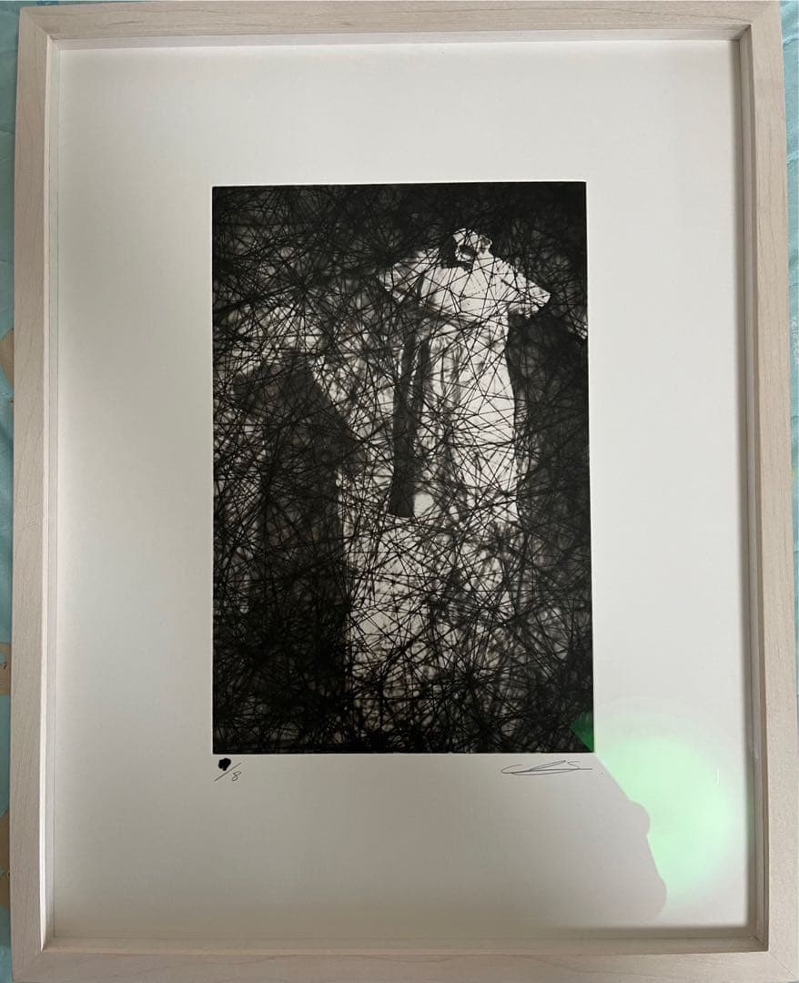 【塩田千春】二着の白いドレス　リトグラフ　ed8 肉筆サイン