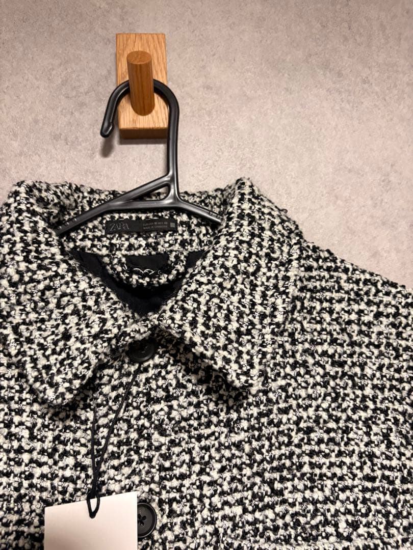 ZARA ザラ ポケット付きテクスチャードシャツジャケット Sサイズ