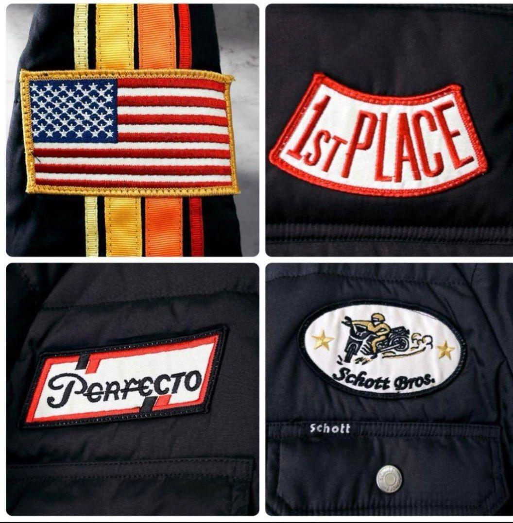 【希少 極美品】 SchottBros ダウンジャケット 黒