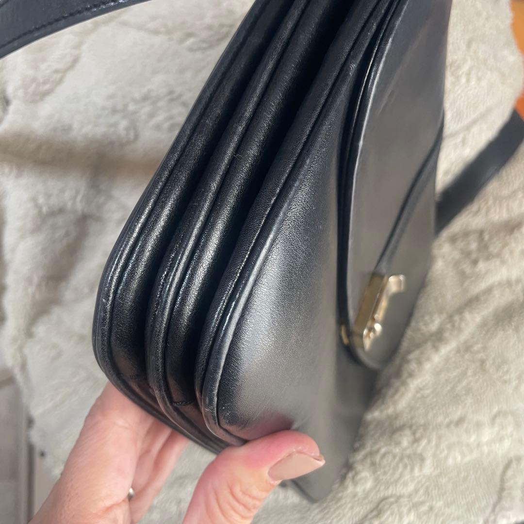 セリーヌ　ヴィンテージ レザーショルダーバッグ