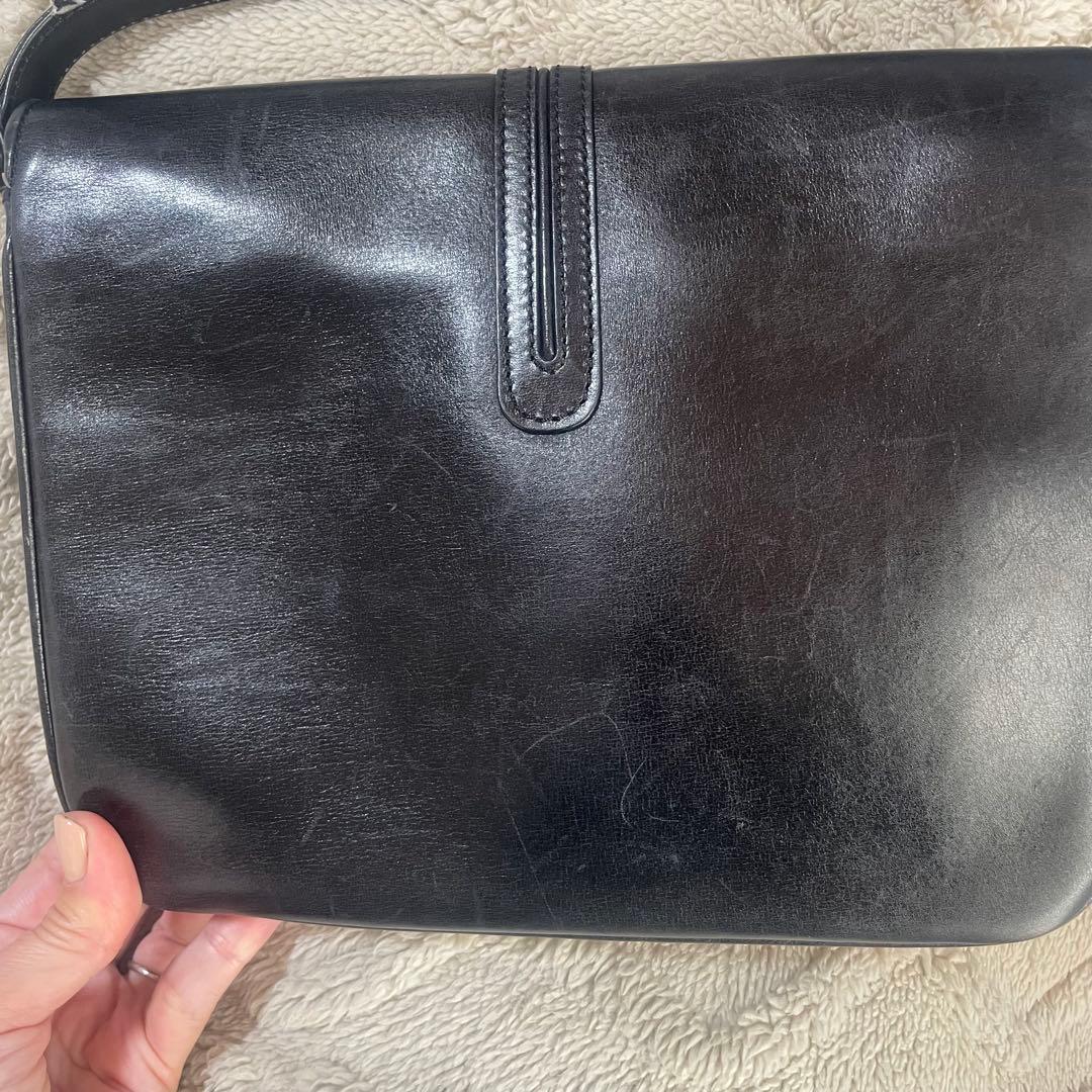 セリーヌ　ヴィンテージ レザーショルダーバッグ