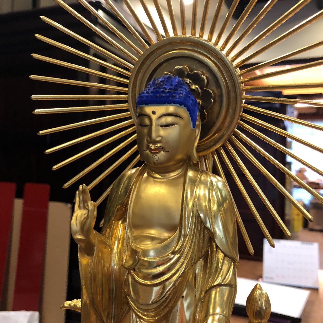 東立弥陀　木像