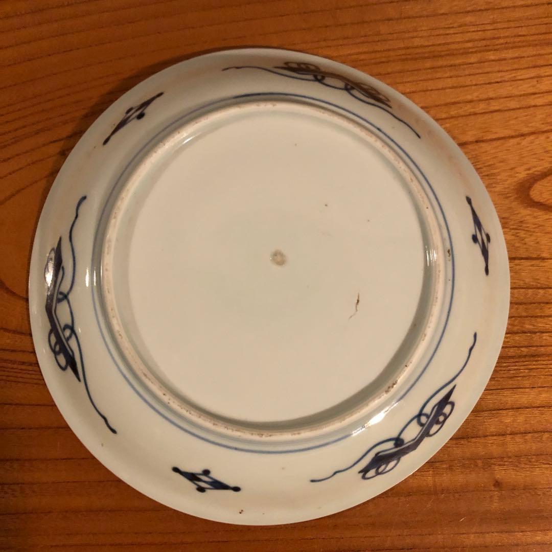 古伊万里染付南蛮船文中皿その2