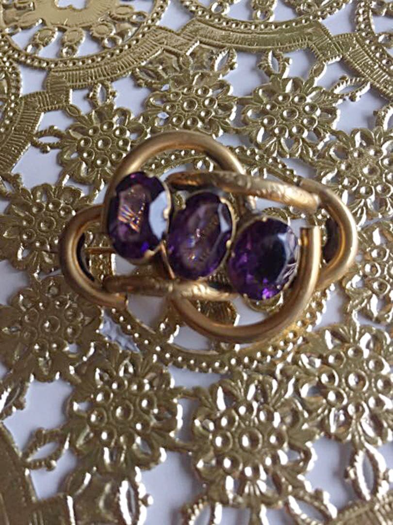 アンティーク ヴィクトリアン ゴールド　アメシスト ブローチ