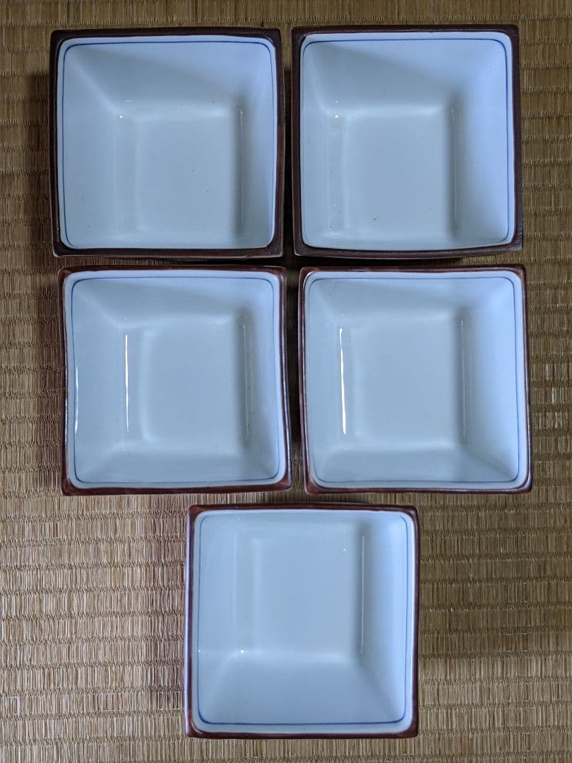 ♦有田焼 胡窯 赤絵 楼閣山水図 四方鉢 向付 九谷焼 茶道具 工芸品 骨董品