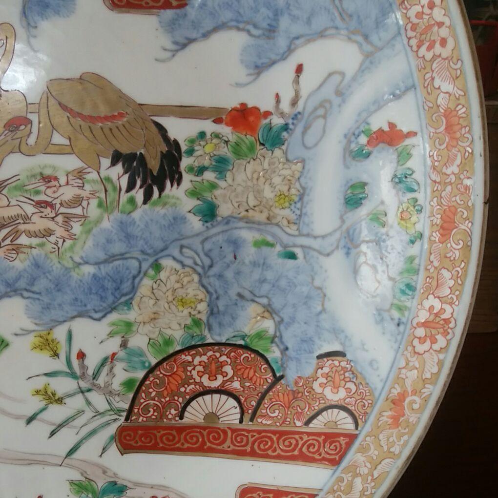 142  古伊万里焼　大皿　皇室御用達の辻家