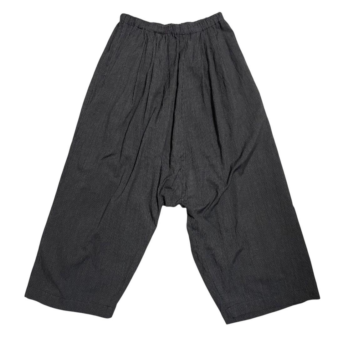 ヨーガンレール イエローレーベル バルーンパンツ サルエルパンツ ストライプ 黒