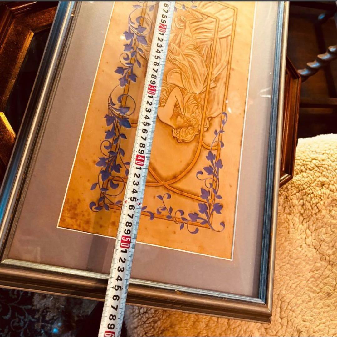 湯布院アンティーク アルフォンス ミュシャ〔四つの時の流れ〜夜の安らぎ〕