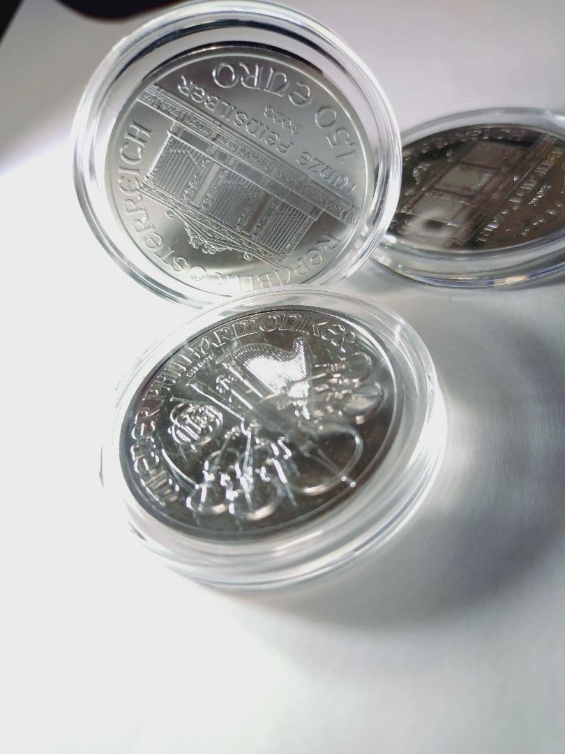 オーストリア ウィーンフィル1オンス銀貨　4枚セット　ケース付き