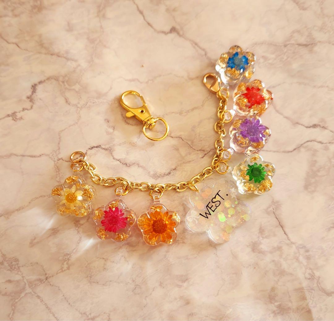 蜜柑　お花キーホルダー