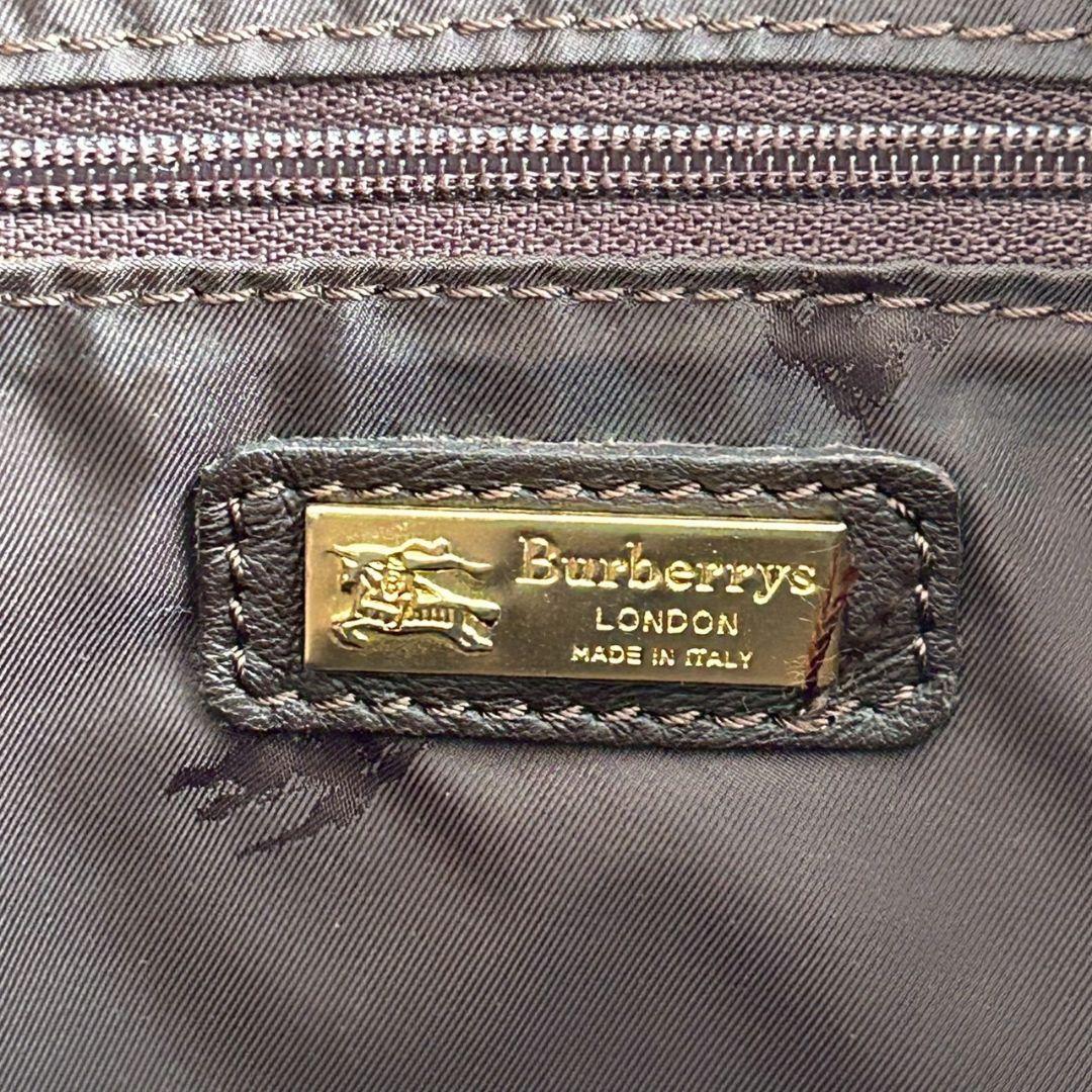 バーバリー　ショルダーバッグ　ノバチェック　ウール　肩掛け　斜め掛け　茶