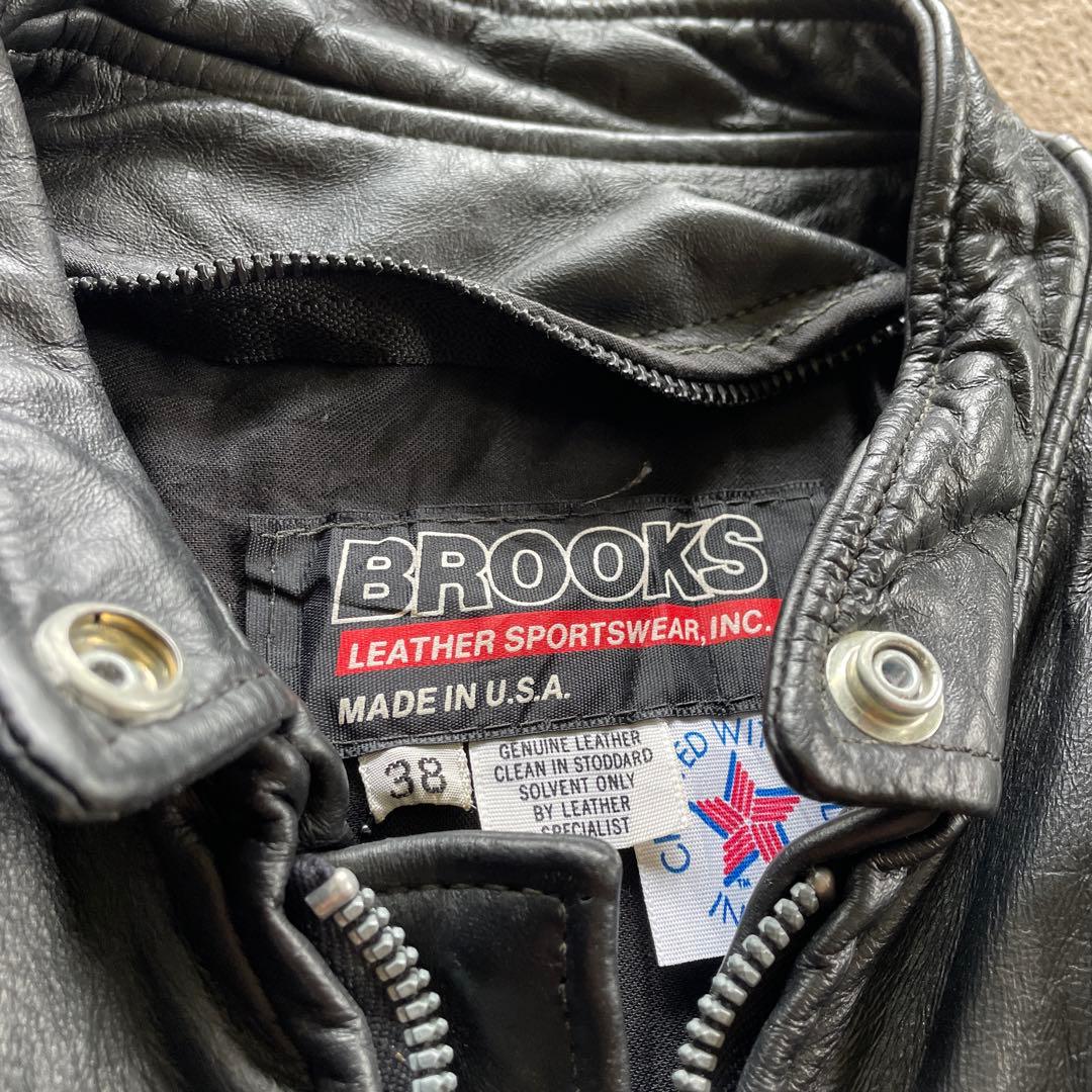 1970s　USA製　BROOKS LEATHER シングルライダースジャケット
