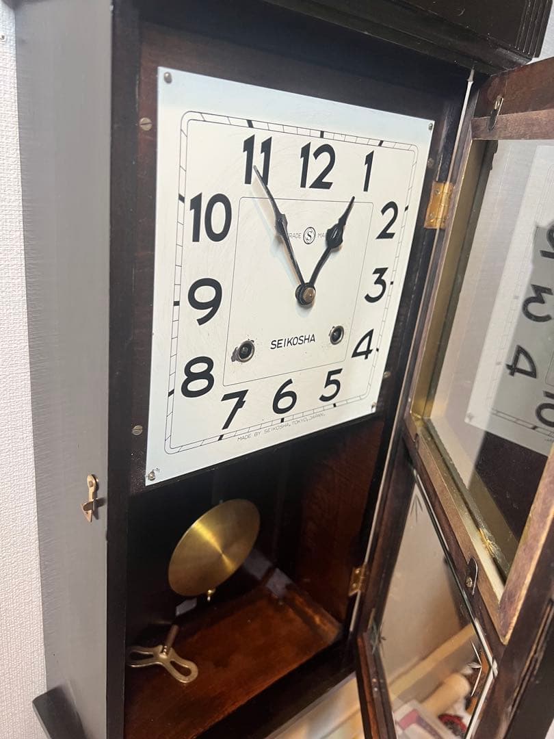 SEIKOSHA精工舎振り子時計ゼンマイ掛け時計柱時計古時計ボンボン時計