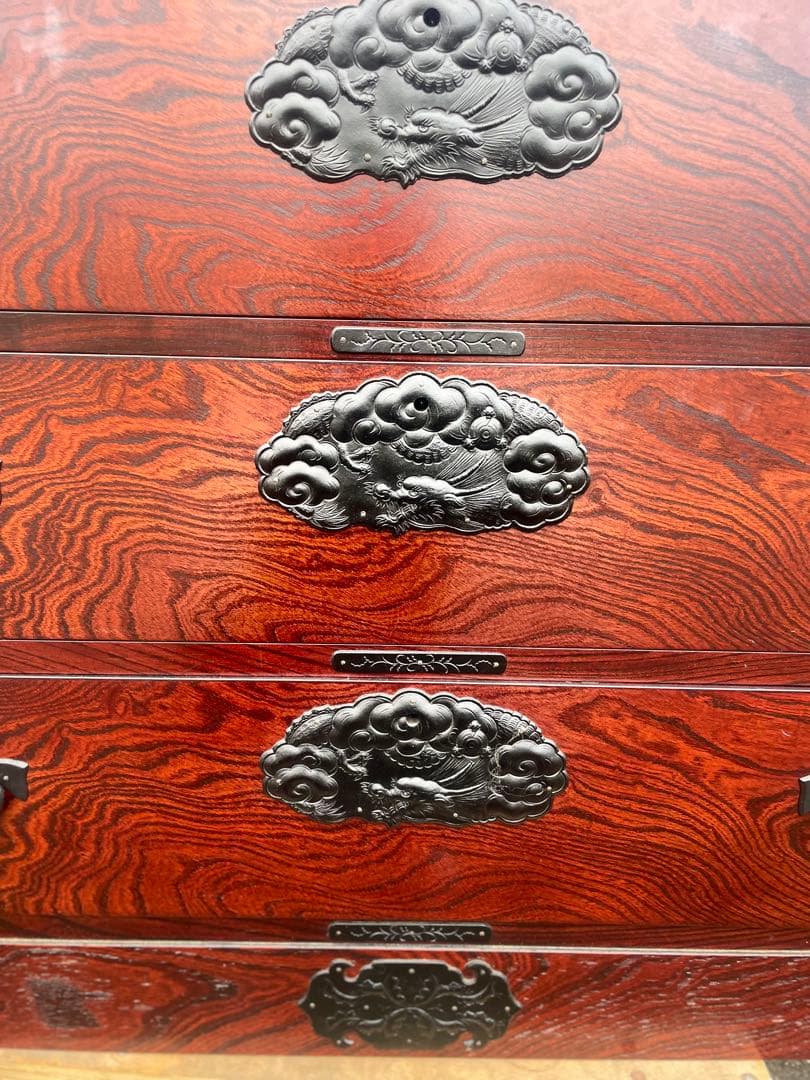 伝統工芸 岩谷堂箪笥 南部鉄器金具 うるし塗装 整理タンス 抽斗 時代箪笥