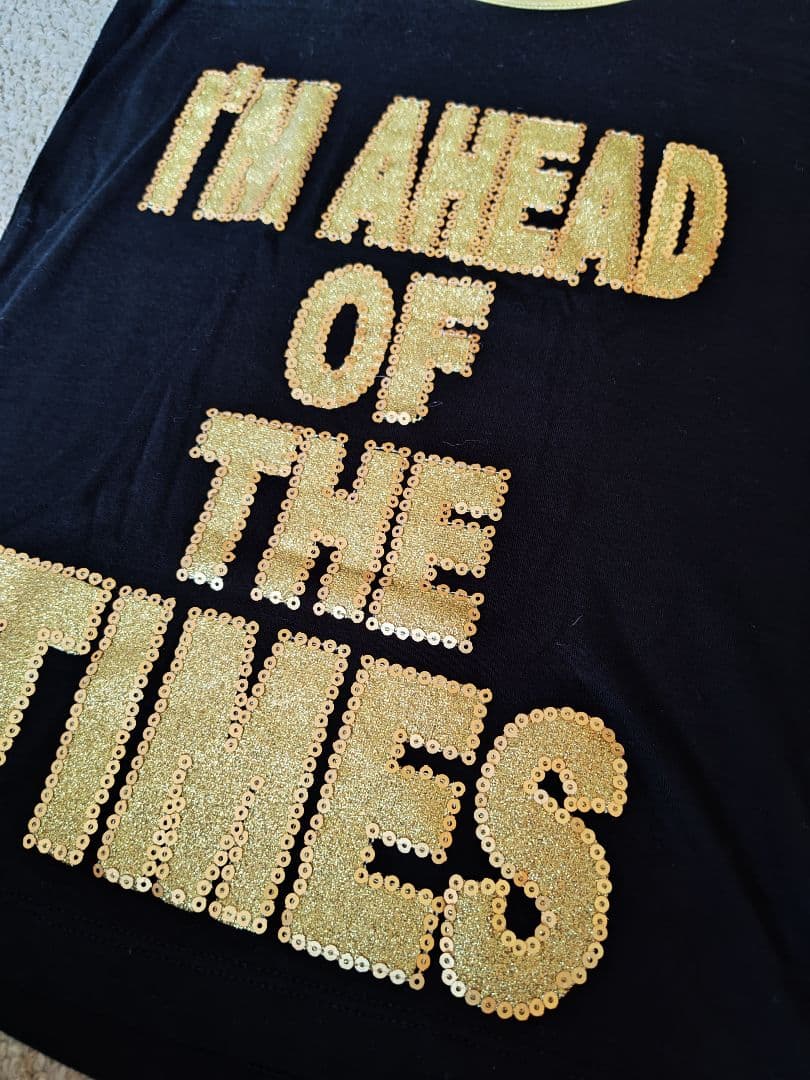 D&G スパンコールタンクトップ 黒・金