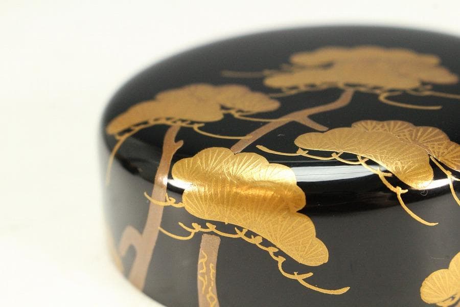 茶道具 輪島塗 棗 高7.5cm 共箱(K-LC663)