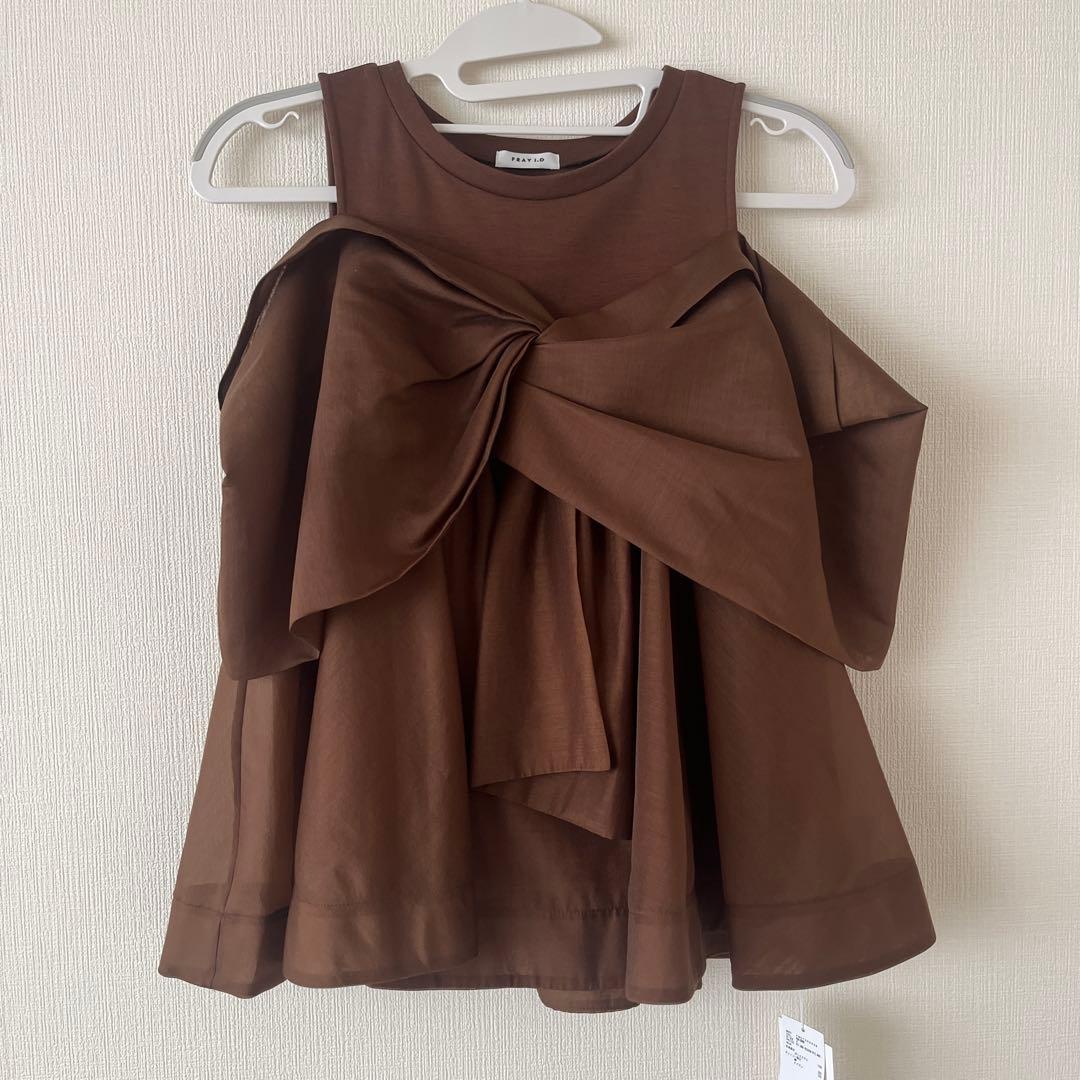 【新品タグ付き】FRAY I.D カットコンビペプラムトップス