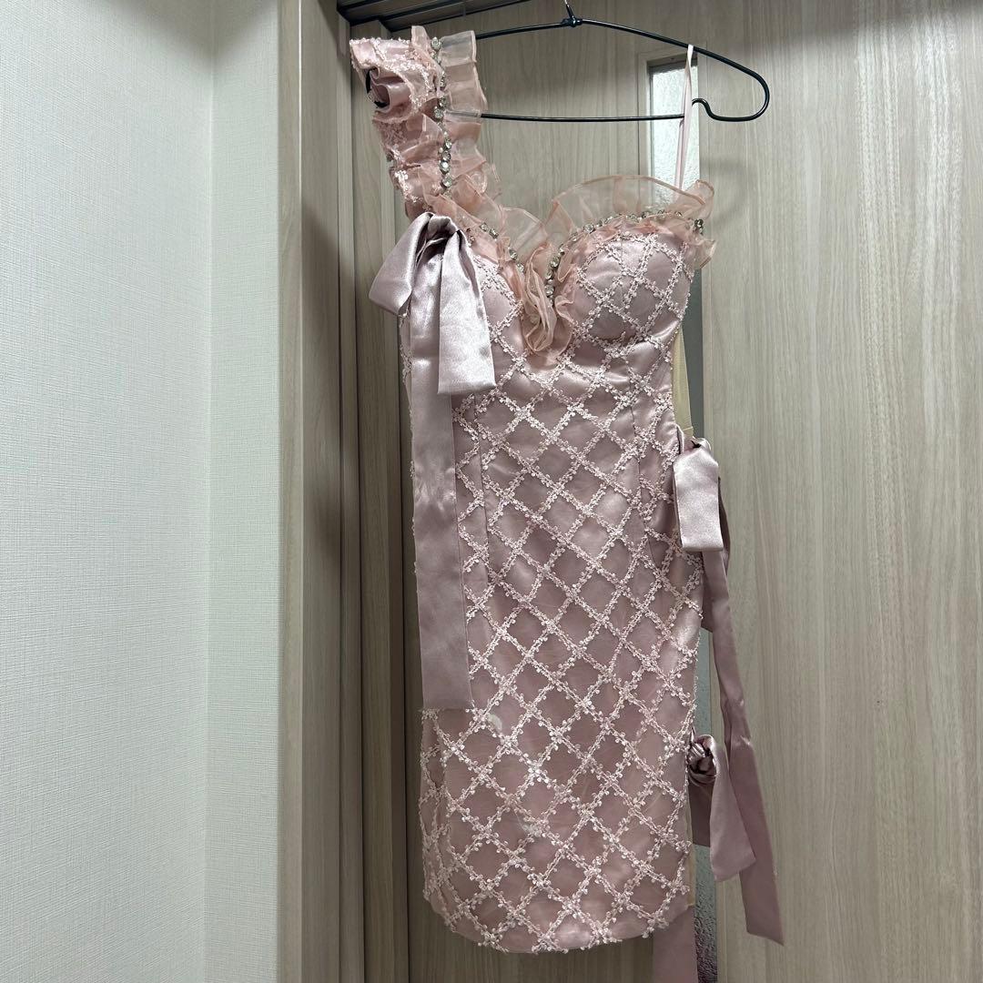 【ROBE de FLEURS/ローブドフルール】 ピンクリボンドレス