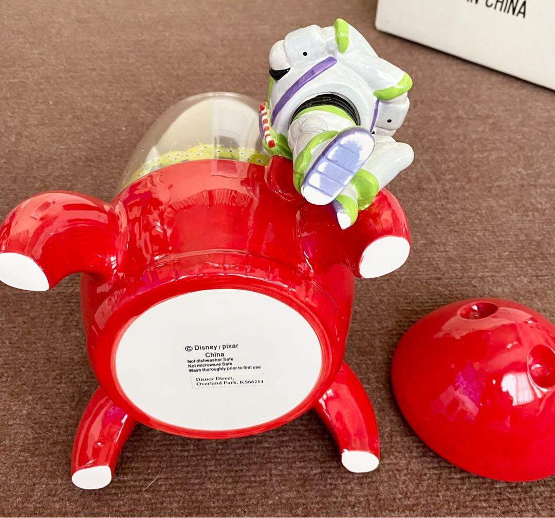 アンティーク ディズニー トイストーリー バズライトイヤー 陶器製クッキージャー