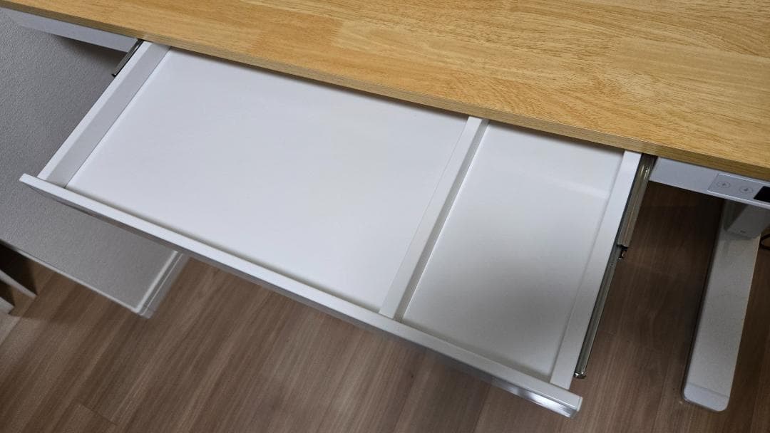 【hakuyu】Acrolix 電動昇降デスク（白脚＋メイプル天板）