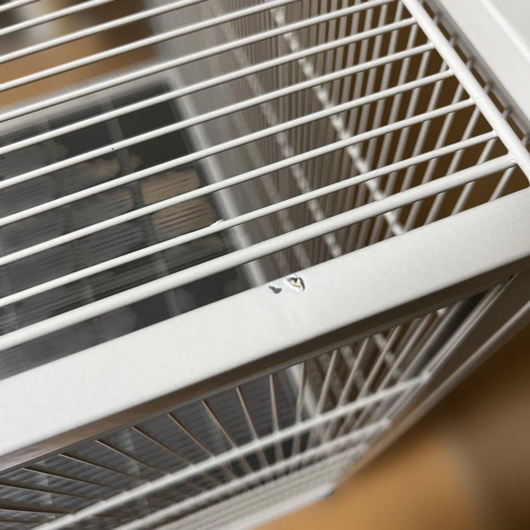 小動物用大型金属製ケージ ホワイト　チンチラ　デグーなど