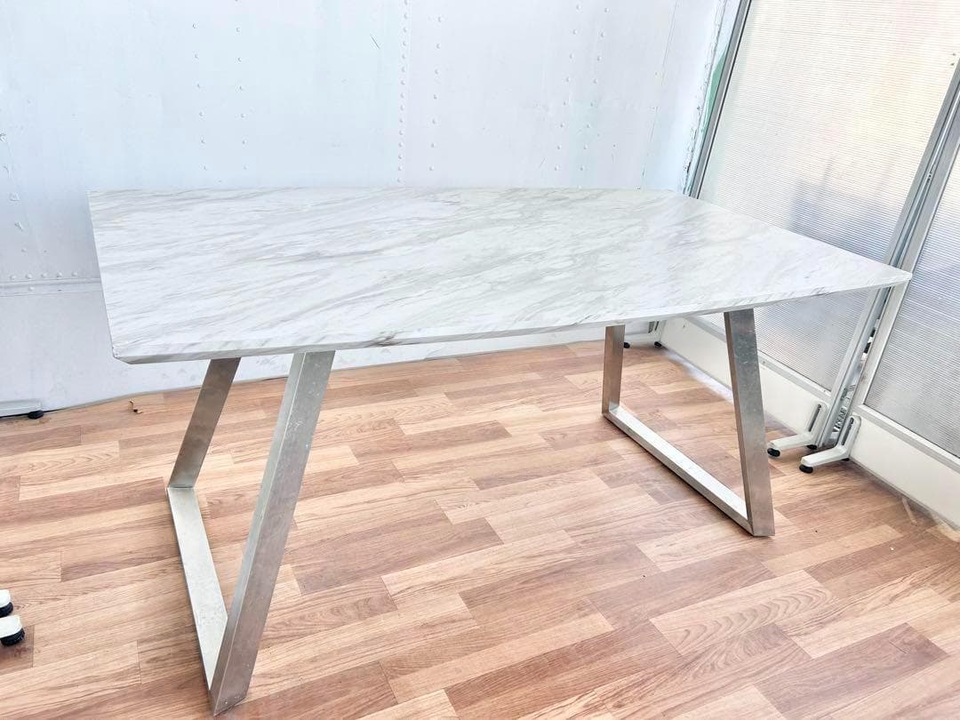 650 Why’d様ダイニングテーブル モダンデザイン シルバー