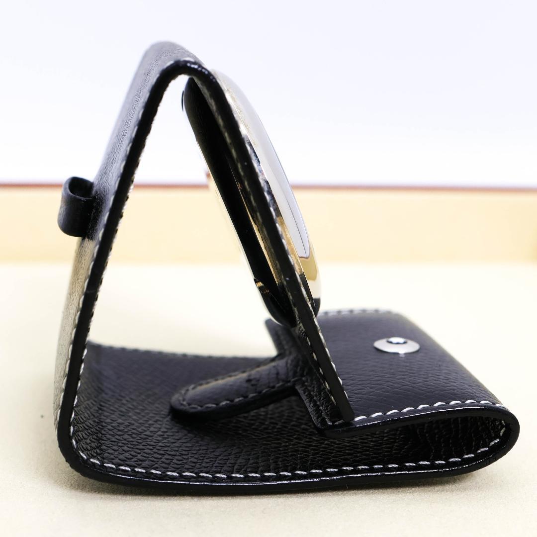ジャンク品 MONTBLANC 置時計 トラベルクロック レザー 1795