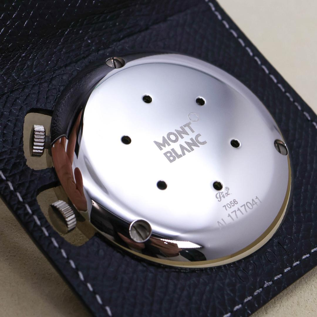 ジャンク品 MONTBLANC 置時計 トラベルクロック レザー 1795