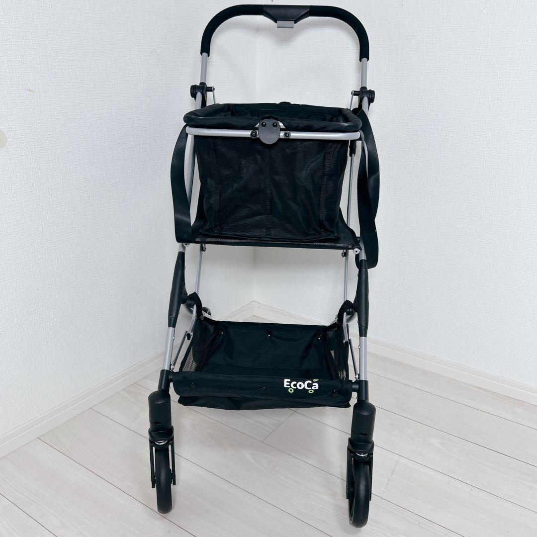 ♡使用頻度少なめ♡ エコカ　ショッピングカート　買い物カート　EcoCa 黒