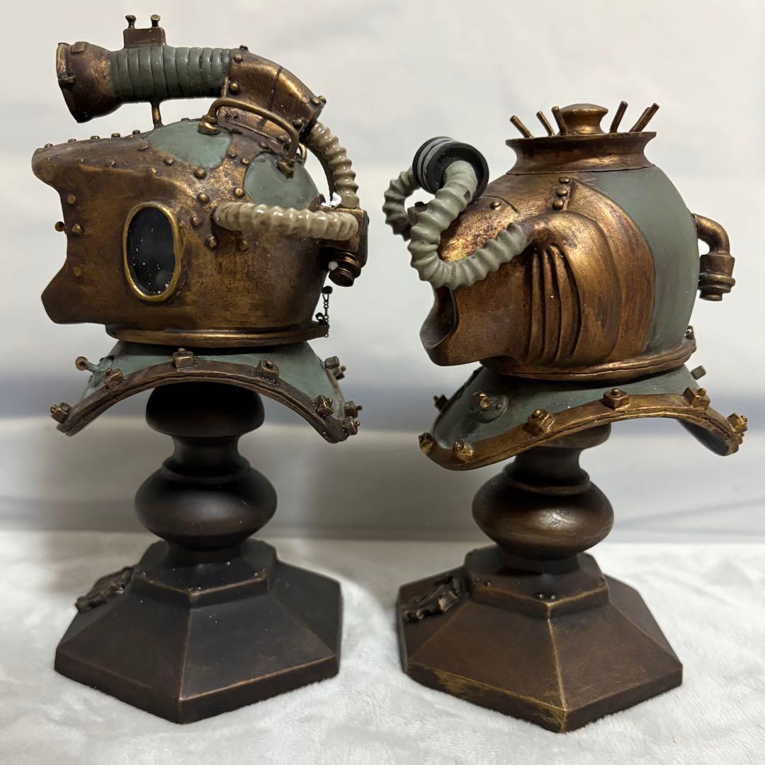 ディズニー 海底2万マイル ネモ船長 クルー ヘルメット レプリカ スタチュー