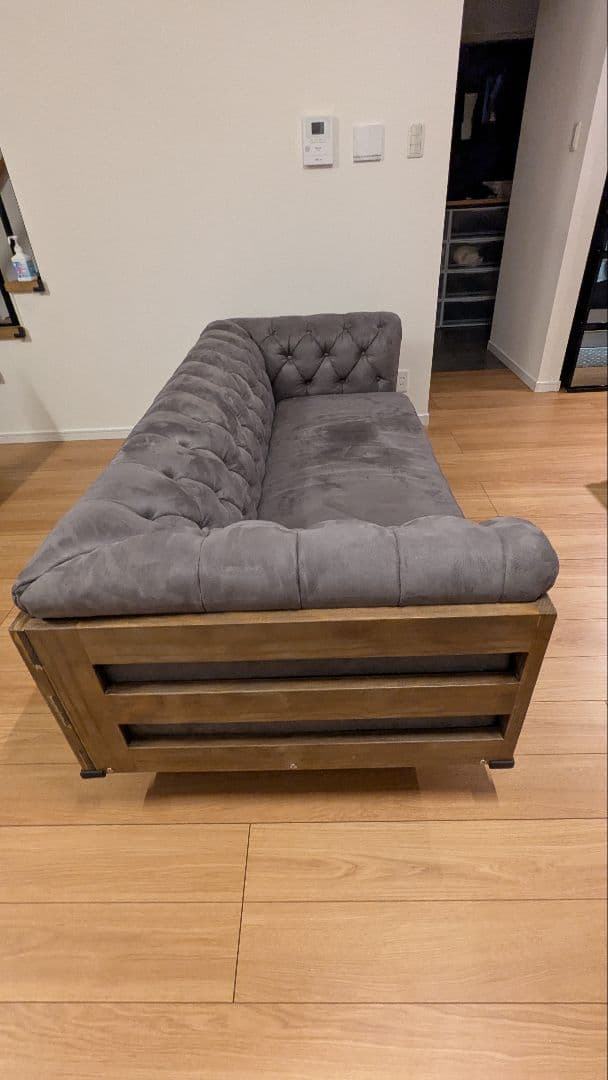 UPTOWN、プーリーソファー3人掛、モダン 、 グレーソファ