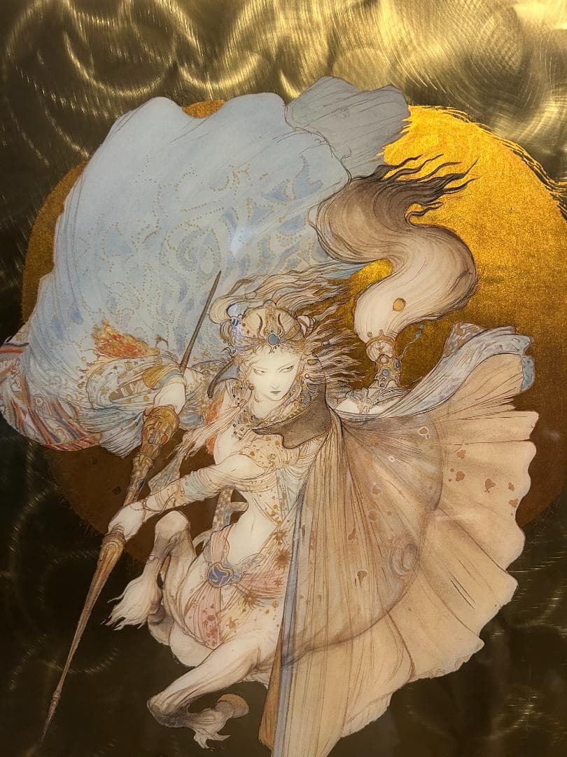 騎神来たりぬ スペシャルメタル 天野喜孝 金箔 真作保証