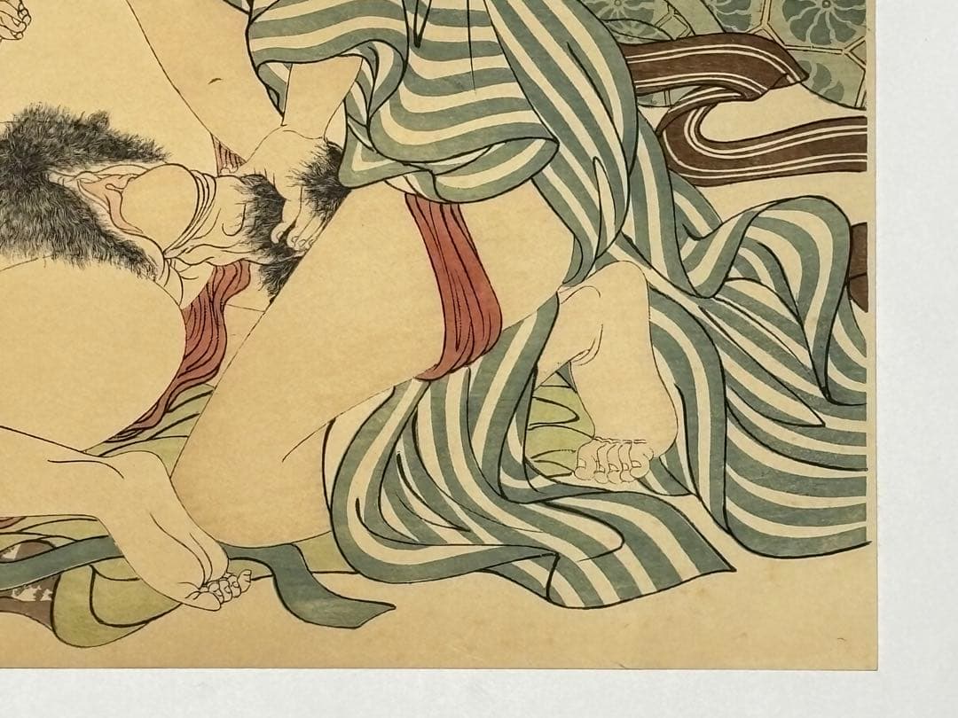 「春画 木版刷復刻版」大正期頃 1枚|艶本 浮世絵 木版画