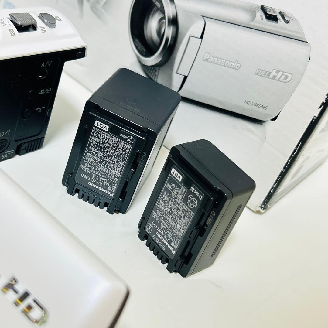 【未使用級】Panasonic HC-V480MS ビデオカメラ バッテリー2個