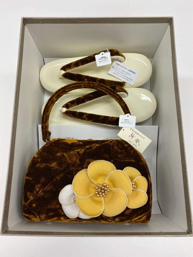 沙織 草履バッグセット Lサイズ スエード 振袖 袴向き 新品未使用品
