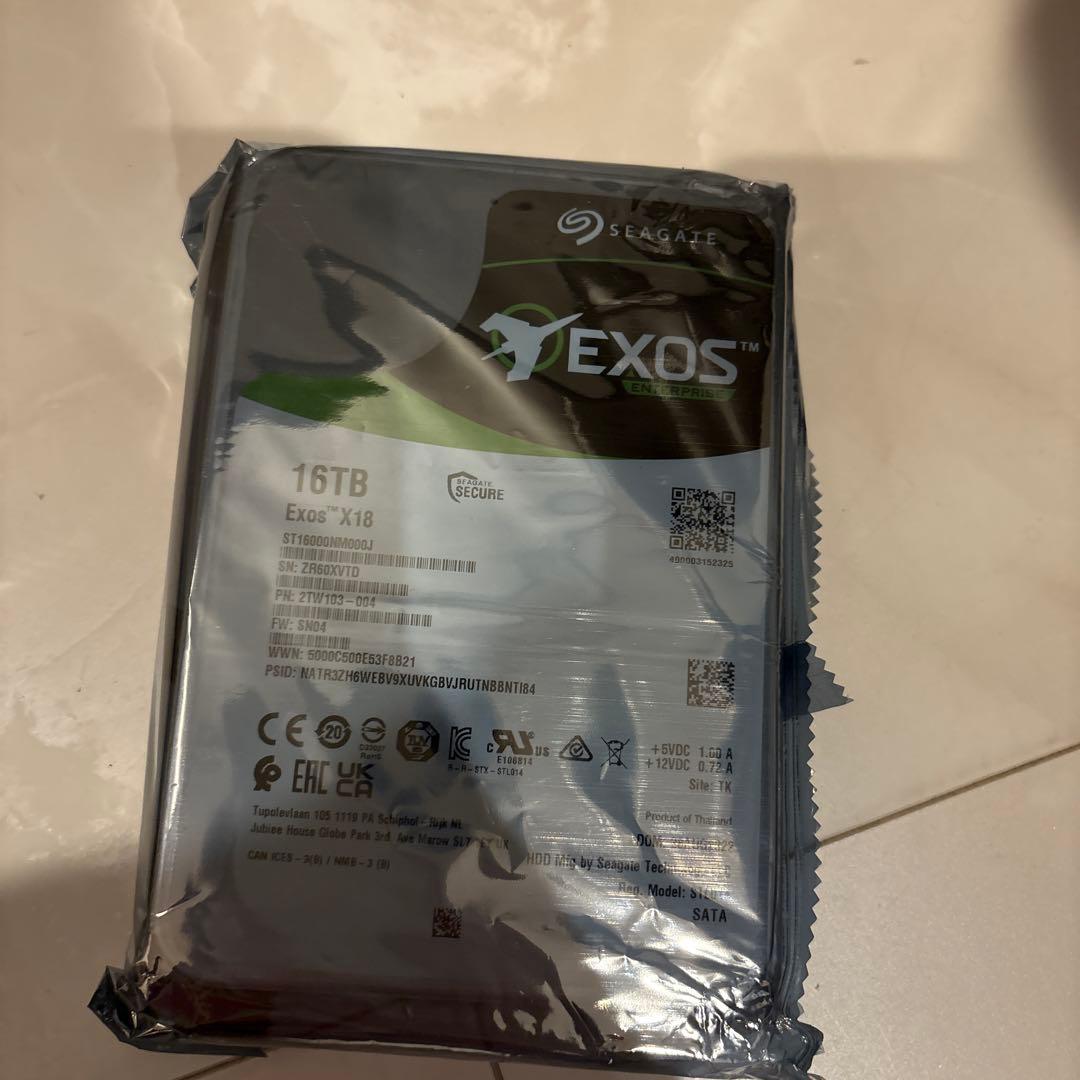 Seagate Exos X18 16TB HDD 2個セット