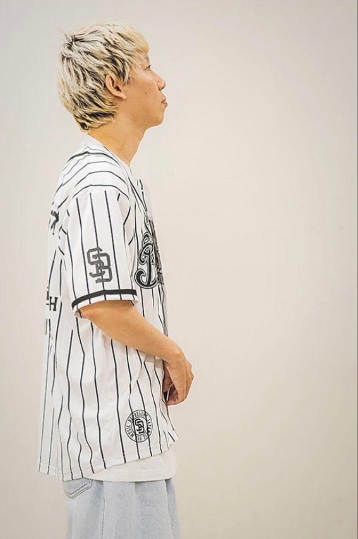 SUPER BEAVER ベースボールシャツ ストライプ Mサイズ