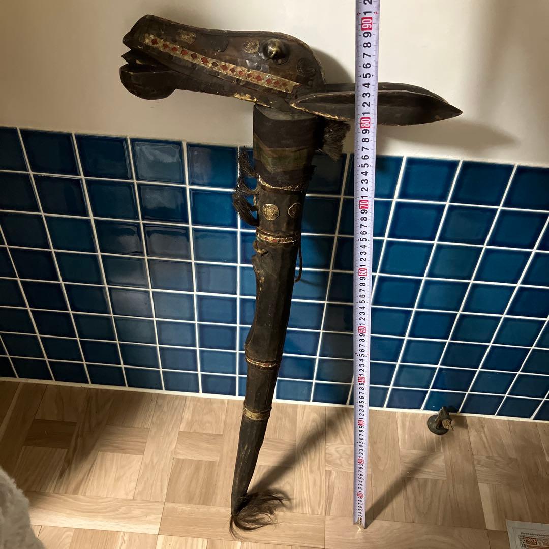 マリ共和国　木製馬のオブジェ