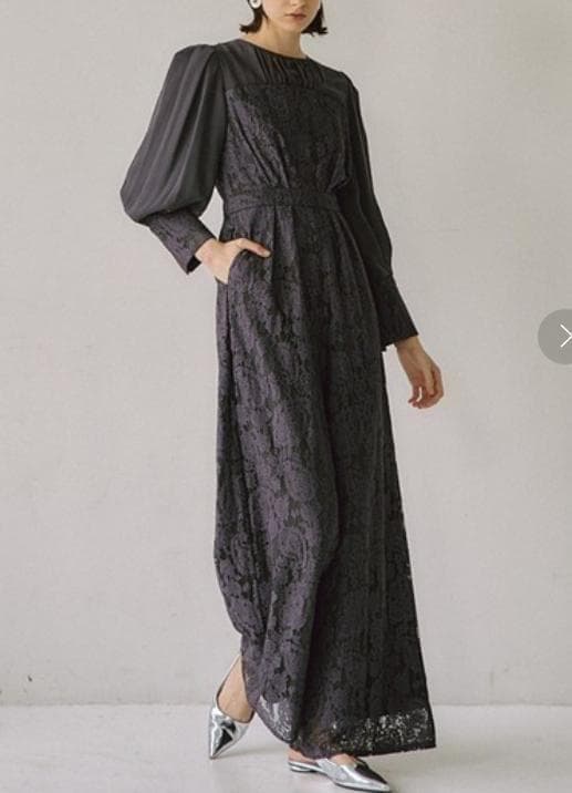 【新品】LERURE リルアー オールインワン パンツドレス ネイビー M