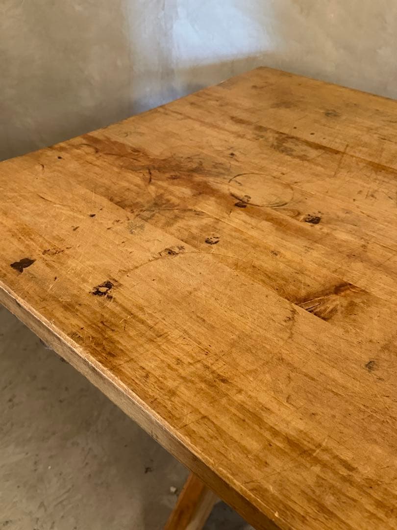 【東京都23区配送無料】ビンテージ　テーブル　作業台　什器　陳列棚　プリミティブ